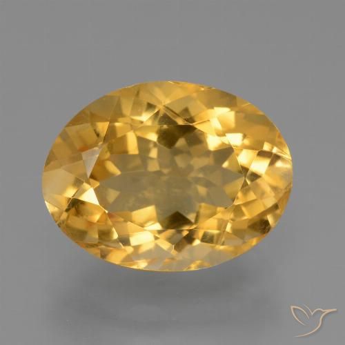6.57ct Natural Naranja dorado intenso Citrino, Ovalada, VVS-VS