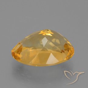 Citrino Naranja dorado intenso natural de 6.57 ct, Ovalada, VVS-VS