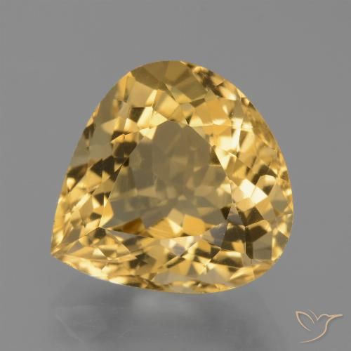 7.27ct Natural Dorado oscuro medio Citrino, En forma de pera, VVS