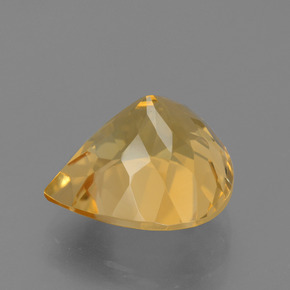Citrino Dorado oscuro medio natural de 6.47 ct, En forma de pera, VVS