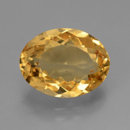 Citrino Naranja dorado intenso natural de 5.81 ct, Corte Óvalo, VVS