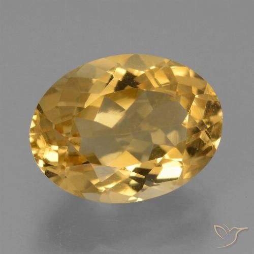 5.85ct Natural Naranja dorado intenso Citrino, Ovalada, VVS
