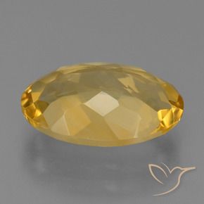 Citrino Dorado oscuro medio natural de 5.95 ct, Ovalada, VVS