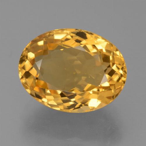 Citrino dorado natural de 5,62 ct, corte óvalo, VVS