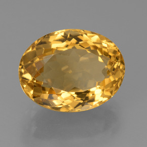 Citrino dorado natural de 5,62 ct, corte óvalo, VVS