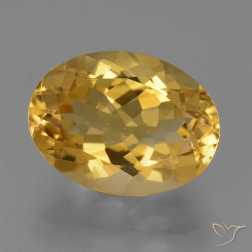 5.12ct Natural Dorado oscuro medio Citrino, Ovalada, VVS