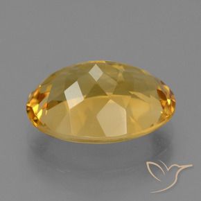 Citrino Dorado oscuro medio natural de 5.12 ct, Ovalada, VVS