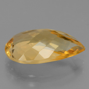 Citrino Naranja dorado intenso natural de 5.58 ct, En forma de pera, VVS