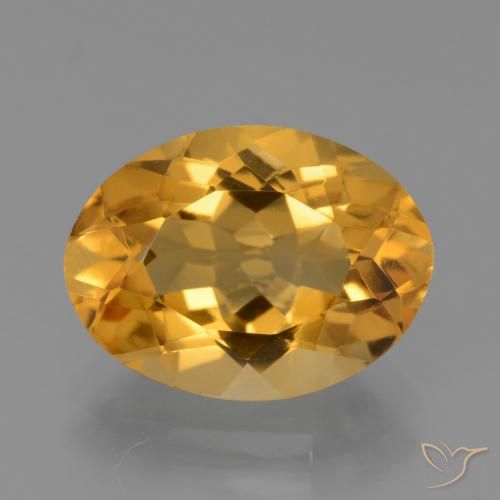 4.43ct Natural Dorado oscuro Citrino, Ovalada, VVS