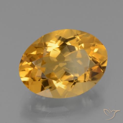 Citrino Dorado oscuro natural de 4.43 ct, Ovalada, VVS