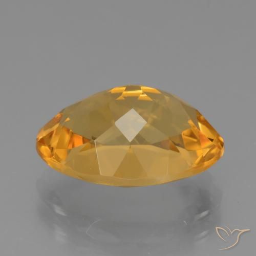Citrino Dorado oscuro natural de 4.43 ct, Ovalada, VVS