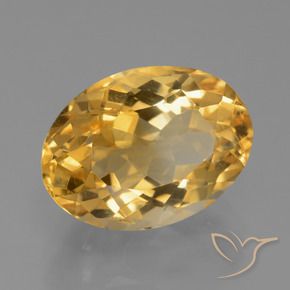 Citrino Naranja dorado intenso natural de 4.10 ct, Ovalada, VVS