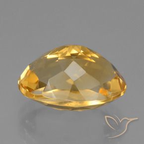Citrino Naranja dorado intenso natural de 4.10 ct, Ovalada, VVS