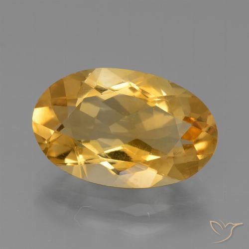 3.91ct Natural Dorado oscuro medio Citrino, Ovalada, VS