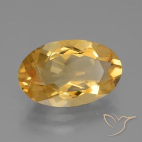 Citrino Dorado oscuro medio natural de 3.91 ct, Ovalada, VS