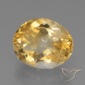 Citrino Dorado natural de 3.90 ct, Ovalada, VVS-VS