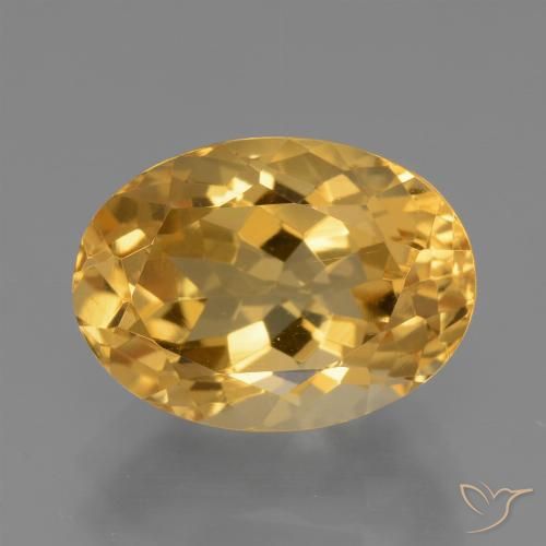 3.87ct Natural Dorado oscuro medio Citrino, Ovalada, VVS