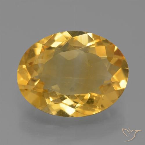 3.52ct Natural Dorado medio Citrino, Ovalada, VS
