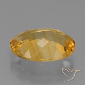 Citrino Dorado medio natural de 3.52 ct, Ovalada, VS
