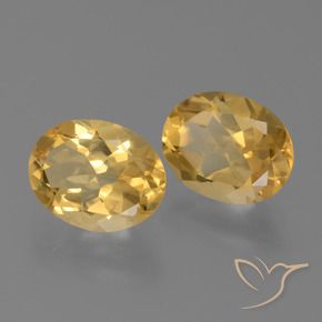 Gemas de Citrino Naranja dorado natural de 4.14 ct, Ovalada, VVS-VS