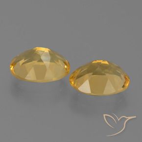 Gemas de Citrino Naranja dorado natural de 4.14 ct, Ovalada, VVS-VS