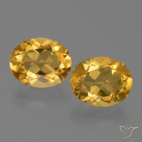 3.04ctw Natural Dorado oscuro Citrino, Ovalada, VS