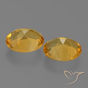 Gemas de Citrino Dorado oscuro natural de 3.04 ct, Ovalada, VS