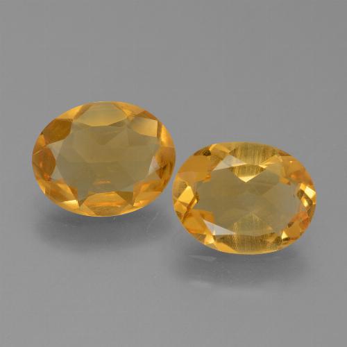 Gemas de citrino dorado natural de 4,75 ct, corte óvalo, VS