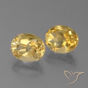 Gemas de Citrino Dorado medio natural de 5.09 ct, Ovalada, VVS