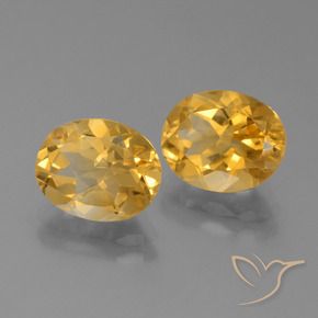 Gemas de Citrino Dorado oscuro natural de 4.73 ct, Ovalada, VVS-VS