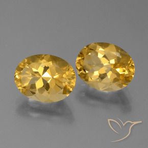 Gemas de Citrino Naranja dorado natural de 5.05 ct, Ovalada, VVS