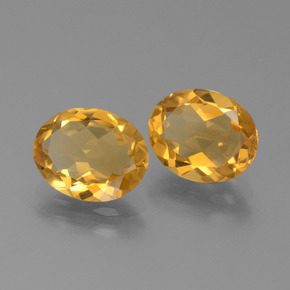 Gemas de Citrino Dorado naranja intenso natural de 3.93 ct, Corte Óvalo, VVS-VS