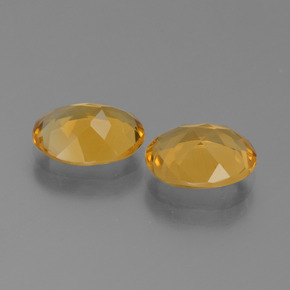 Gemas de Citrino Dorado naranja intenso natural de 3.93 ct, Corte Óvalo, VVS-VS