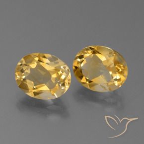 Gemas de Citrino Naranja dorado natural de 4.46 ct, Ovalada, VVS-VS