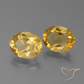 Gemas de Citrino Naranja dorado natural de 4.20 ct, Ovalada, VVS-VS