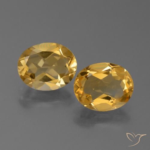 4.34ctw Natural Dorado oscuro medio Citrino, Ovalada, VVS-VS