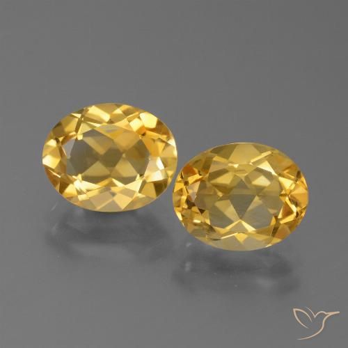 4.52ctw Natural Dorado oscuro medio Citrino, Ovalada, VVS-VS