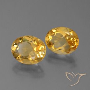 Gemas de Citrino Dorado oscuro medio natural de 4.52 ct, Ovalada, VVS-VS