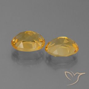 Gemas de Citrino Dorado oscuro medio natural de 4.52 ct, Ovalada, VVS-VS
