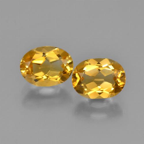 Gemas de citrino dorado natural de 2,33 ct, corte óvalo, VVS