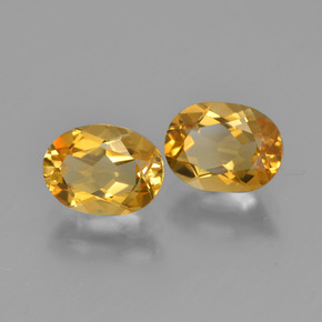 Gemas de citrino dorado natural de 2,33 ct, corte óvalo, VVS