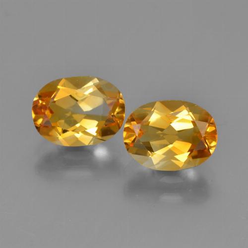 Gemas de Citrino Dorado naranja intenso natural de 2.36 ct, Corte Óvalo, VVS
