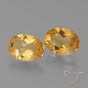 Gemas de citrino dorado natural de 1,93 ct, corte óvalo, VVS