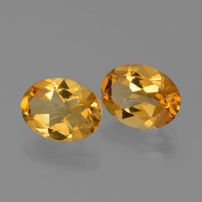 Gemas de Citrino Dorado naranja intenso natural de 2.06 ct, Corte Óvalo, VVS