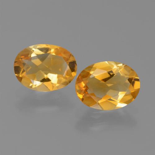 Gemas de Citrino Dorado naranja intenso natural de 1.99 ct, Corte Óvalo, VVS-VS