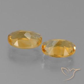 Gemas de Citrino Dorado oscuro natural de 2.15 ct, Ovalada, VVS-VS