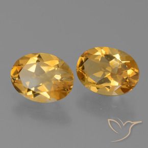 Gemas de Citrino Dorado oscuro medio natural de 2.13 ct, Ovalada, VVS
