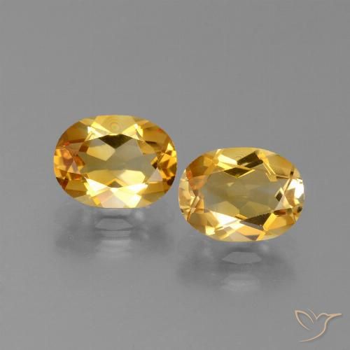 Gemas de citrino dorado natural de 2,35 ct, corte óvalo, VVS