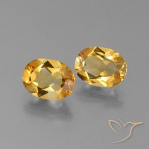 Gemas de citrino dorado natural de 2,35 ct, corte óvalo, VVS