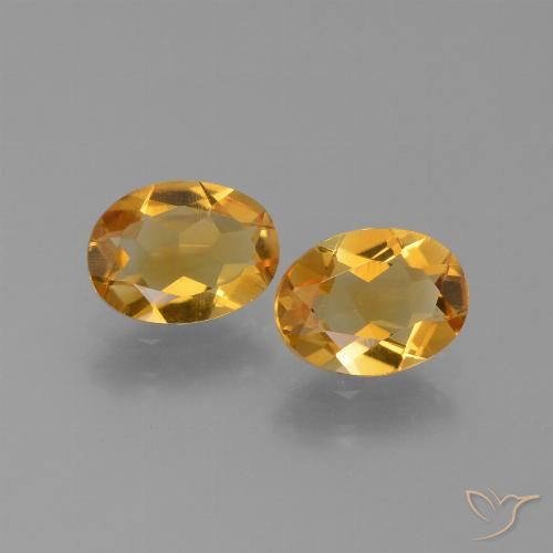 1.93ctw Natural Dorado oscuro medio Citrino, Ovalada, VVS-VS